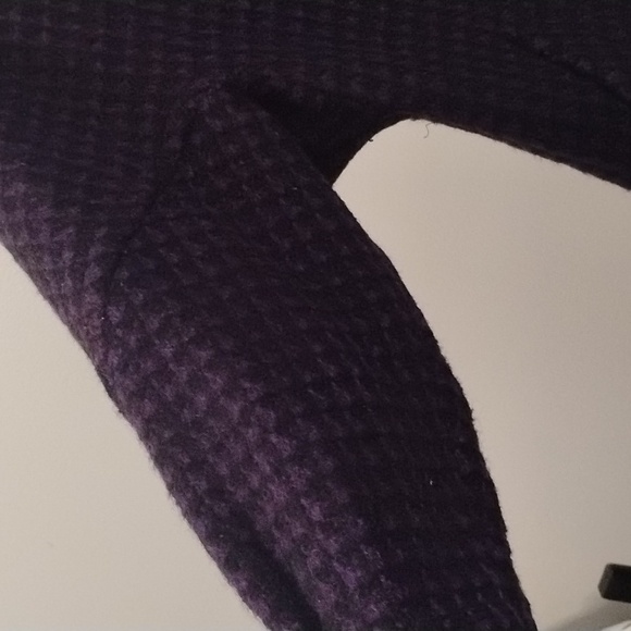 Vintage Fashions By Jill Leather And Wool Women's Black and Purple Coat 80s - Picture 8 of 16